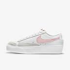 Nike Women s Blazer Low Platform Shoes Size 9.5 White Pink